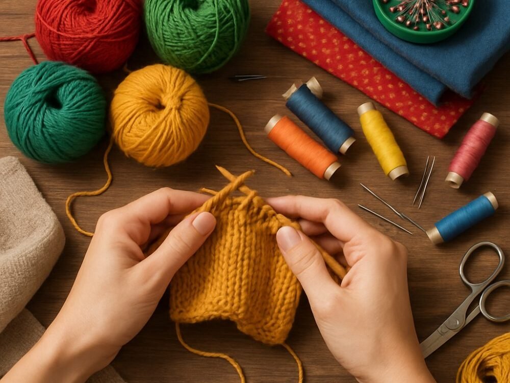 Tricô e costura: guia prático para começar sem gastar muito